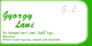 gyorgy lami business card